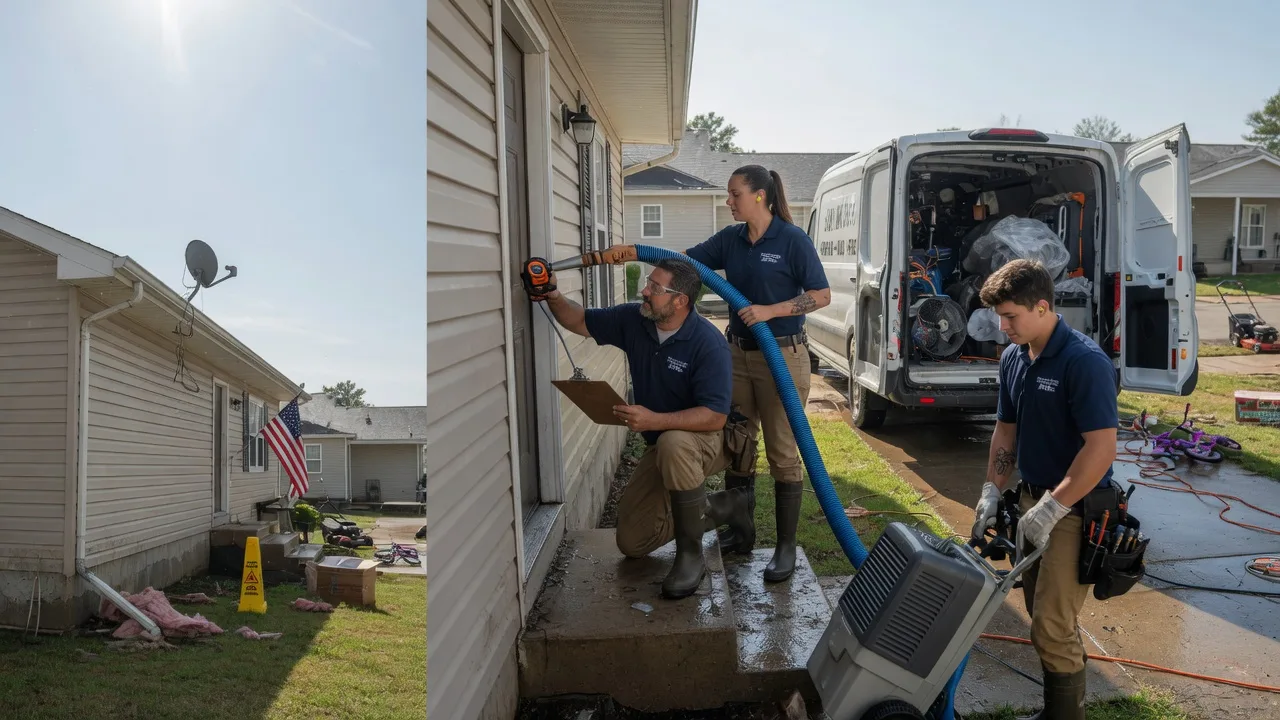Ceiling Water Damage Restoration in Farmersville, OH near me
